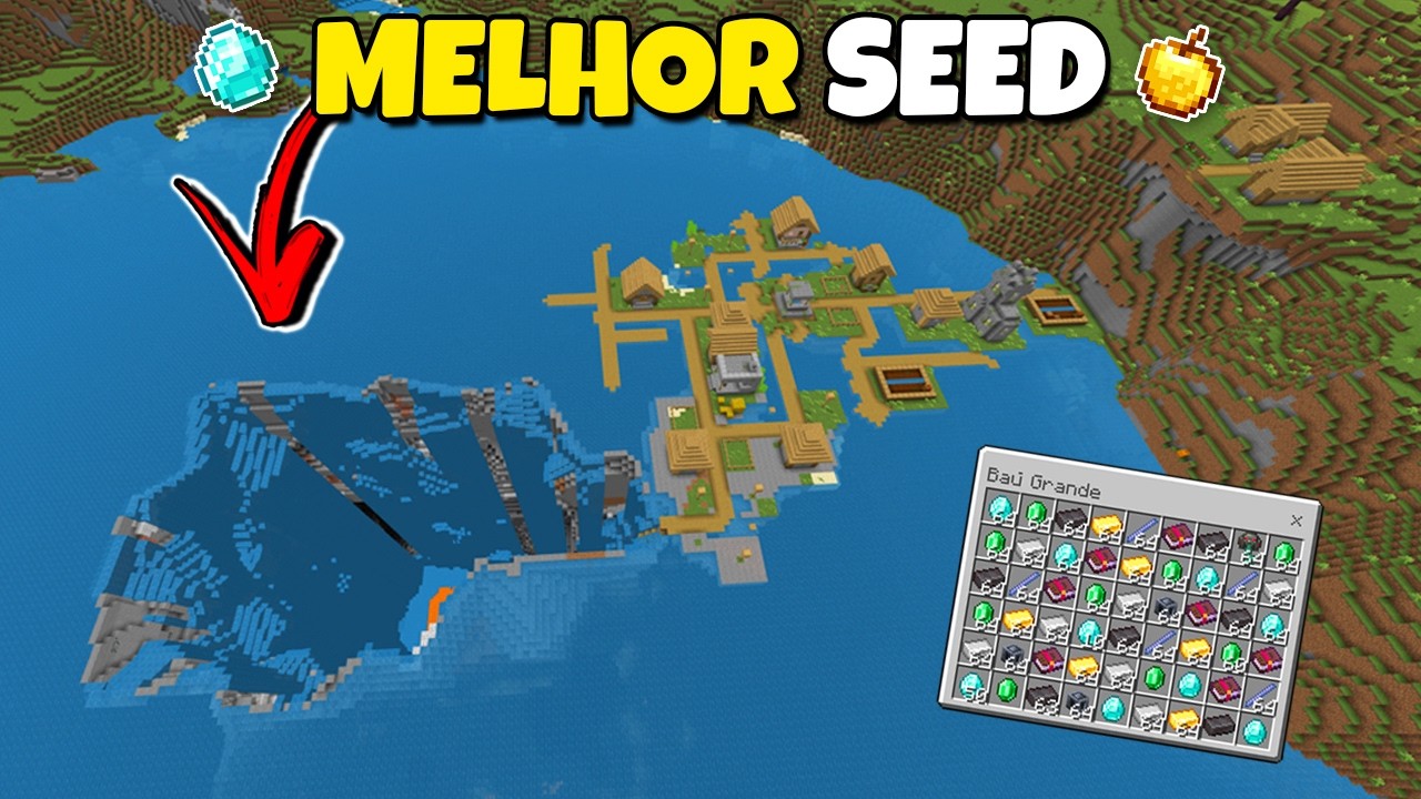 MELHOR SEED NO MINECRAFT BEDROCK 1.21!