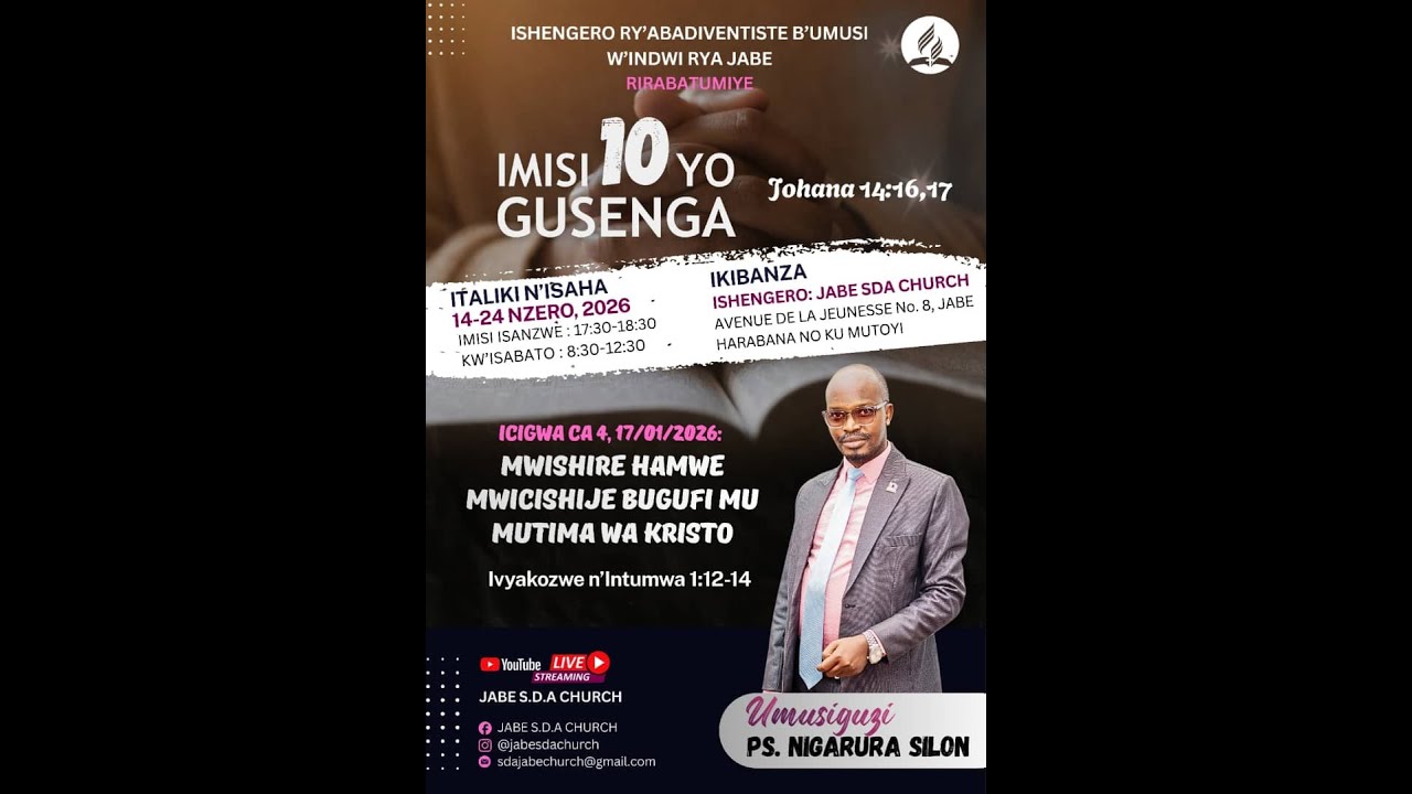 #LIVE : DAY 4 || MWISHIRE HAMWE MWICISHIJE BUGUFI MU MUTIMA WA KRISTO || PS NIGARURA SILON