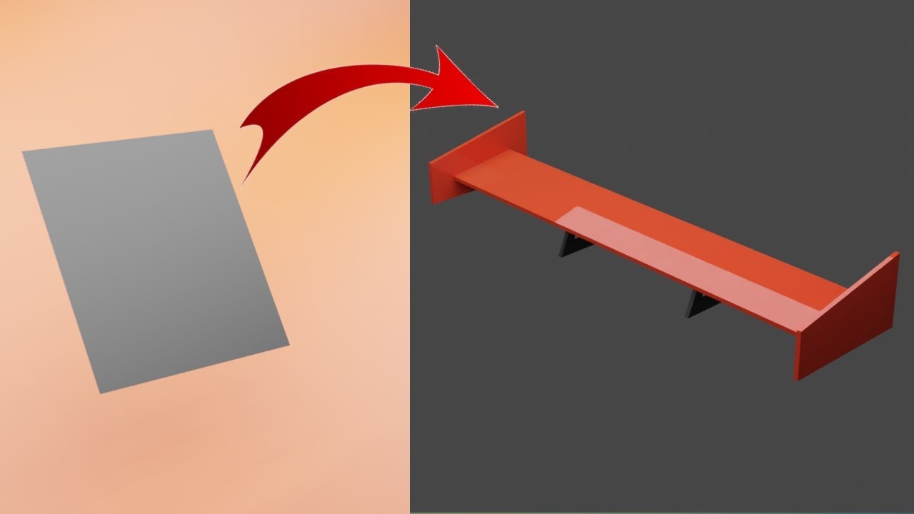 Making a simple spoiler in Blender 3.0.1 |Blender|3D Media