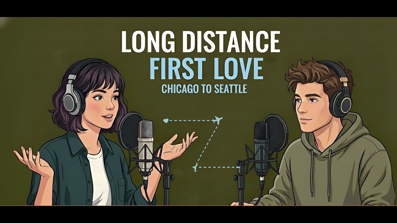 Daily English Conversation Podcast | LONG DISTANCE FIRST LOVE