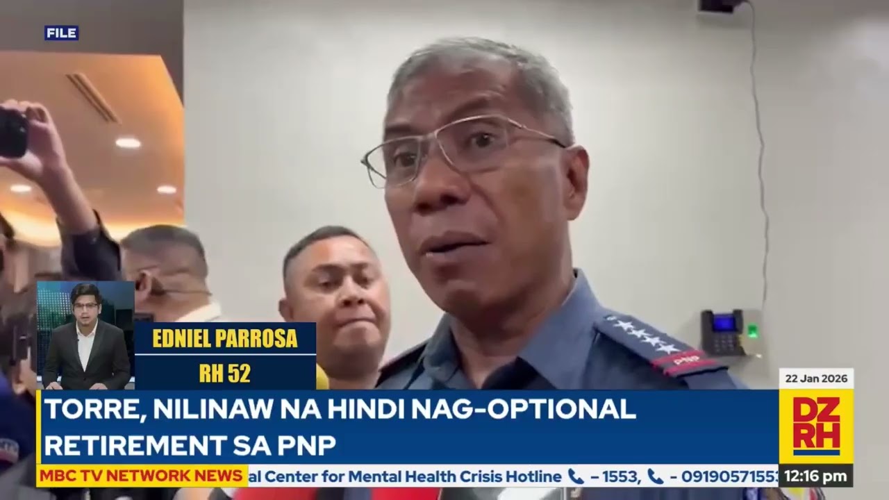 Dating PNP Chief Nicolas Torre III, nilinaw na hindi nag-optional retirement sa PNP