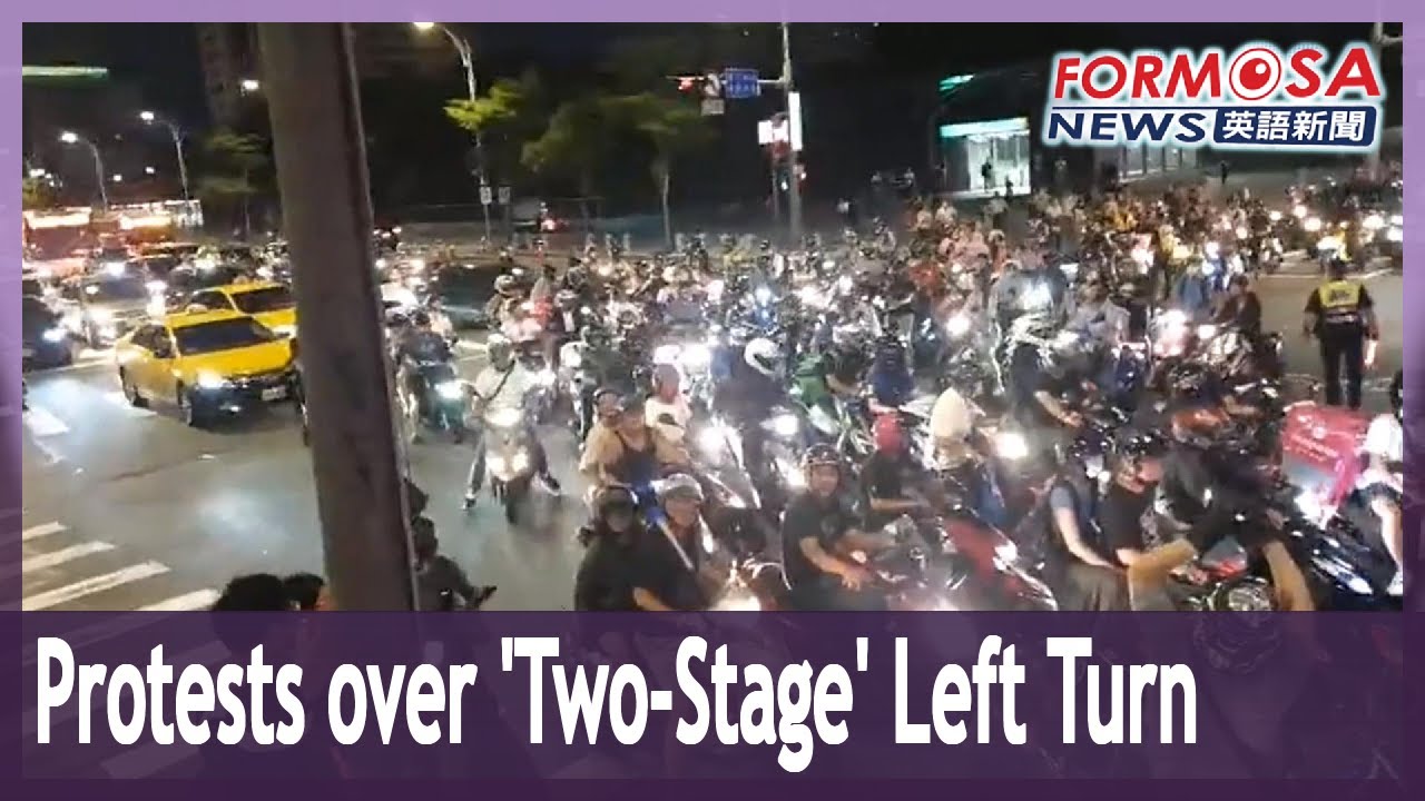 Protests over ‘two-stage’ left turn at Taipei intersection