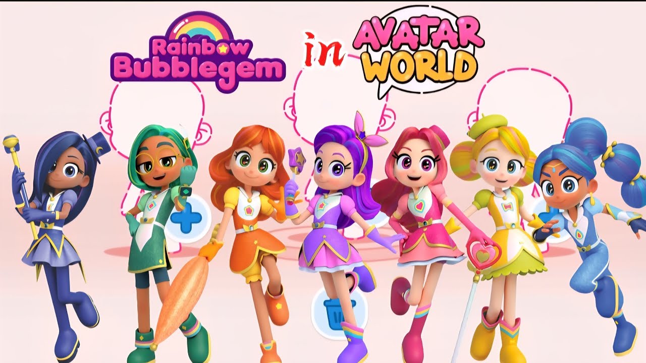 HOW TO MAKE RAINBOW BUBBLEGEM IN AVATAR WORLD #avatarworld #rainbowbubblegem 