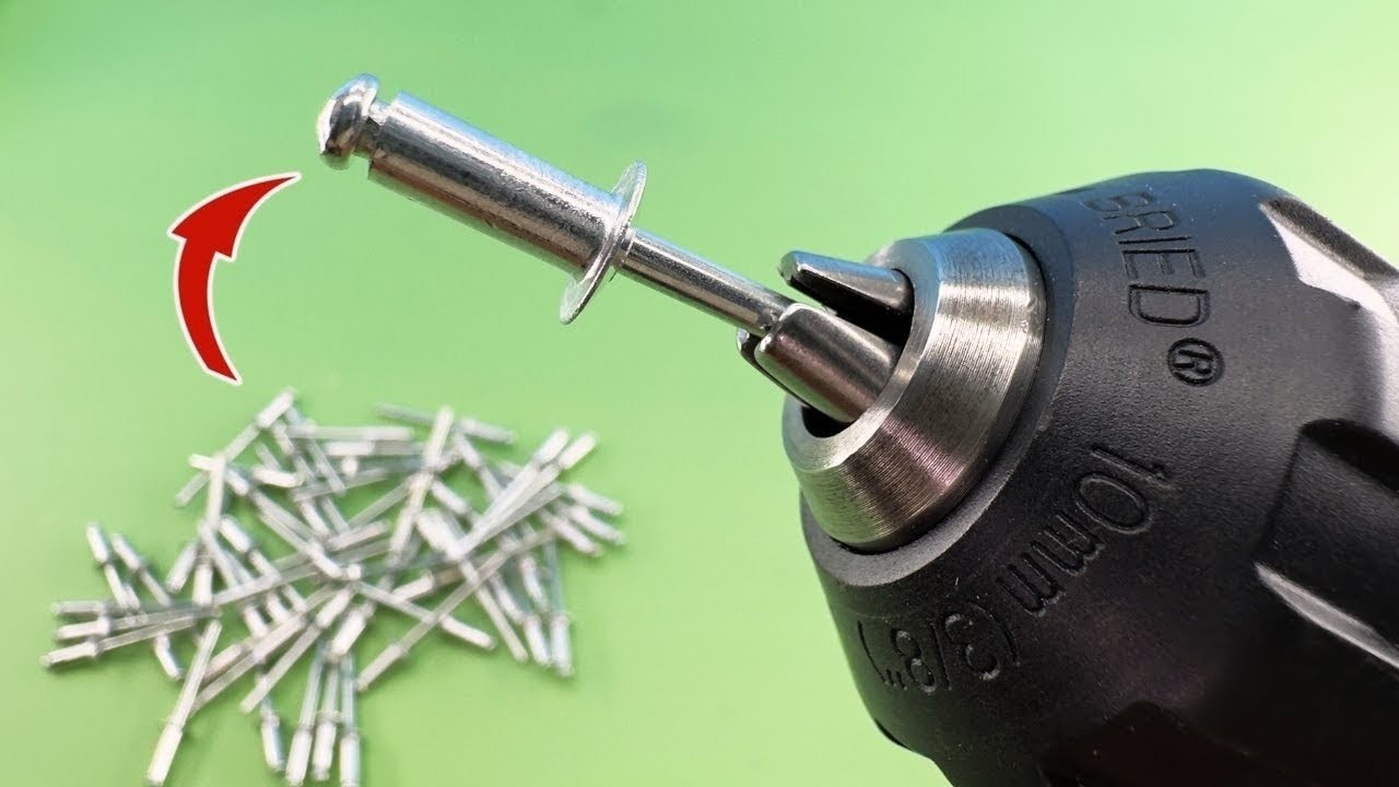 Just insert Rivet into Drill and See what most Millions don't even imagine will happen! Smart idea 😱