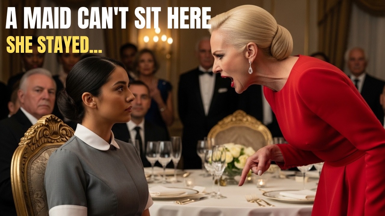 A maid can't sit here.