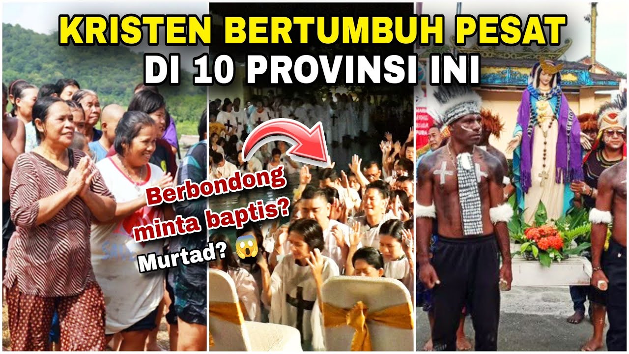KRISTEN bertumbuh PESAT di 10 PROVINSI ini‼️No. 3 di daerah basis Muslim? Mengejutkan...