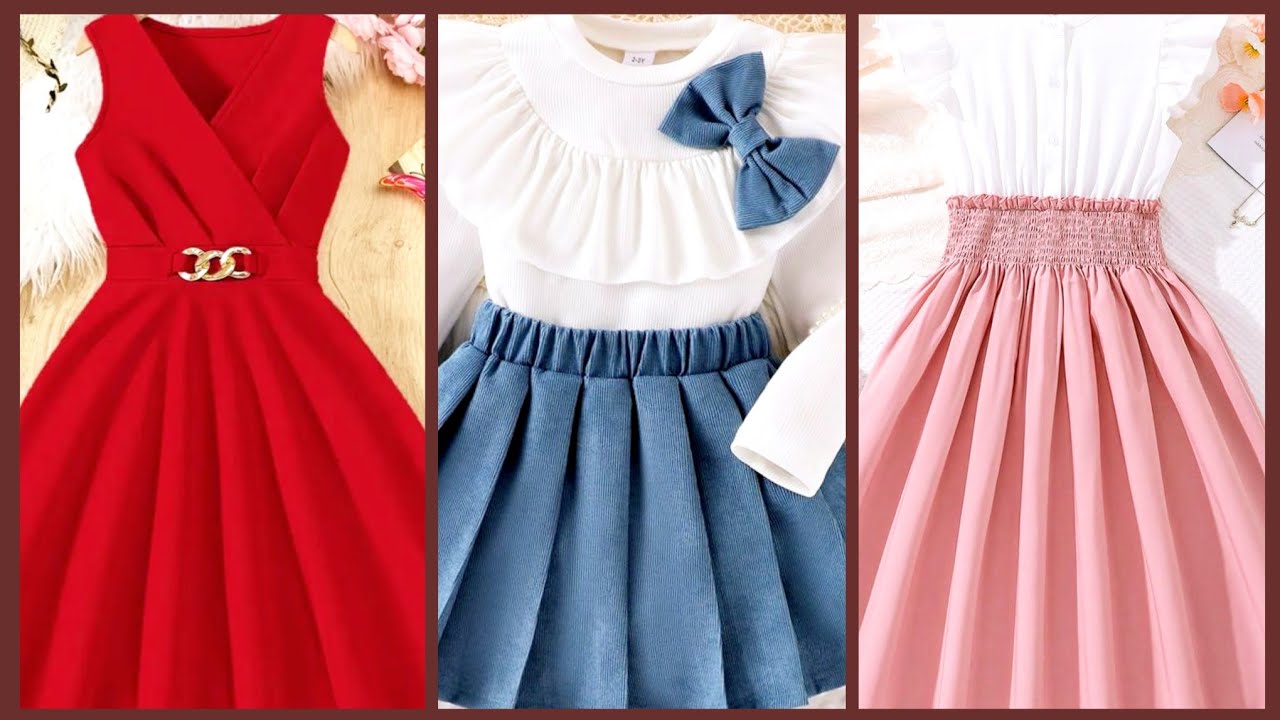 Beautiful and trendy little girls fancy frocks collection 