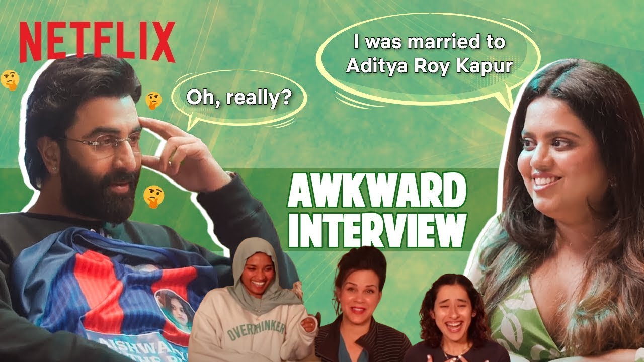 Americans react to Awkward Interview With Ranbir Kapoor & ‪@aishmrj‬ | Tu Jhoothi Main Makkaar