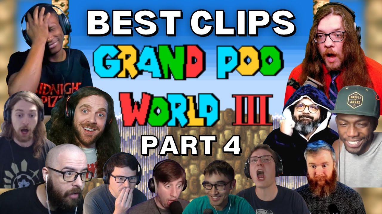 The BEST Clips of Grand Poo World 3 - Part 4 - Streamers Play BarbarousKing's SMW hack