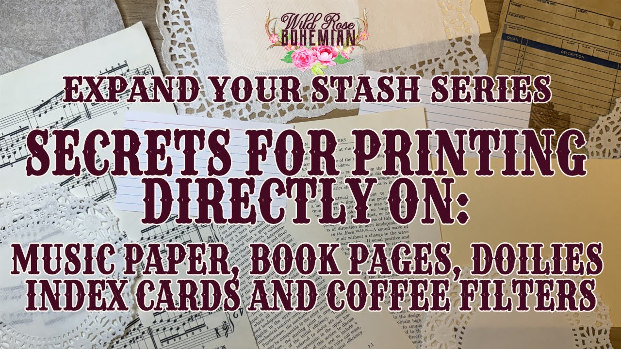 Secrets for Printing on Unique Surfaces (No Smears!) Coffee filters, index cards #Expandyourstash