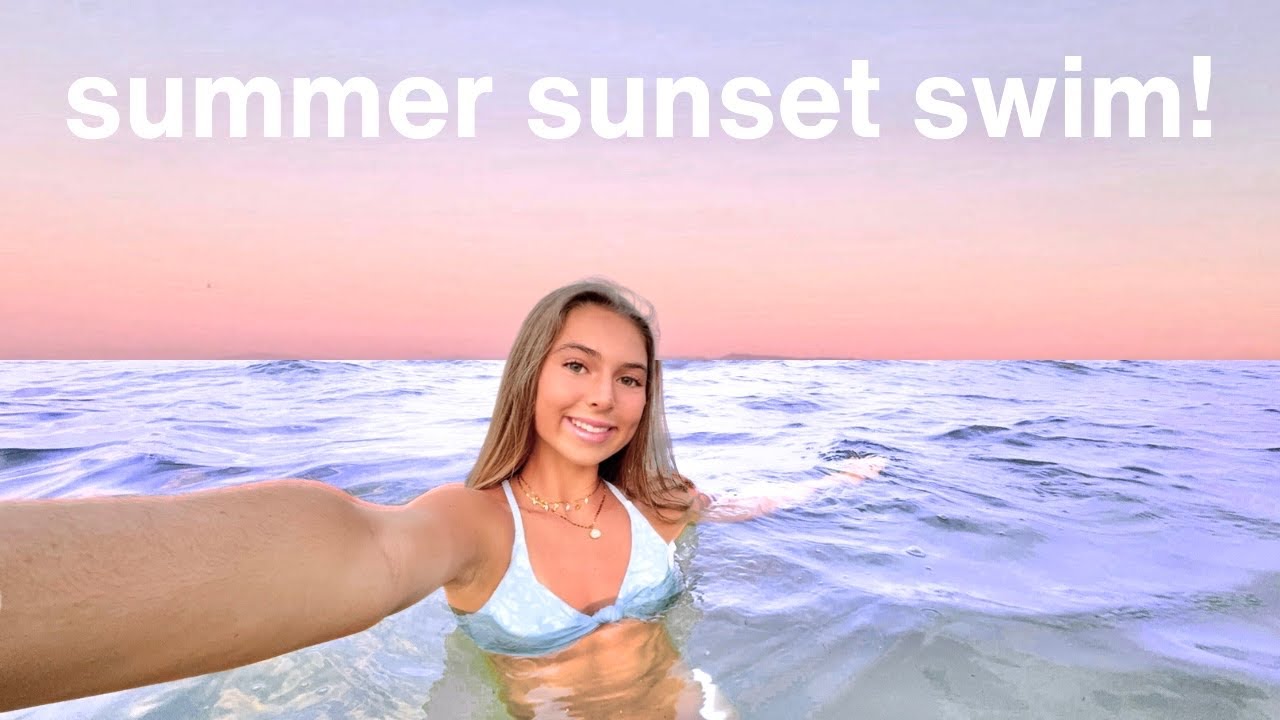Пойдем поплаваем на закате вместе! 🌅 *летний пляжный видеоблог*