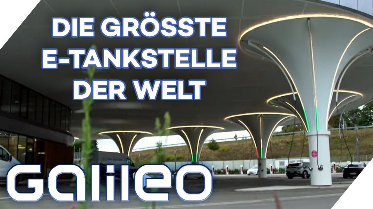 Strom für 4000 Autos pro Tag!  Die größte E-Tankstelle der Welt | Galileo | ProSieben |