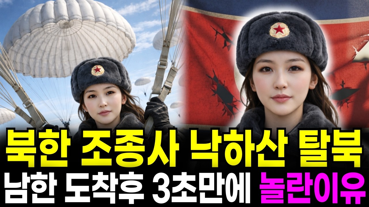 북한 여군 전투기 조종사 낙하산 탈북 남한 도착후 3초만에 경악한 이유