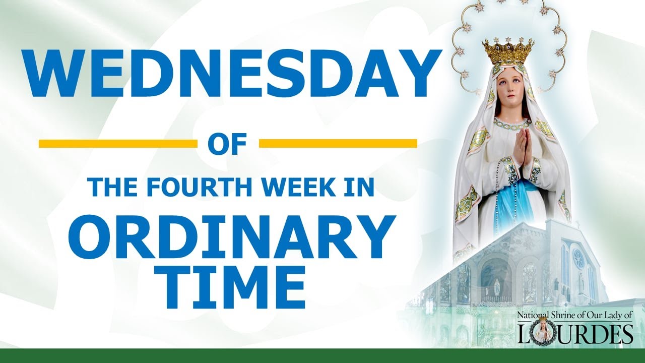 Vespers with Benediction and 6:00 PM Mass on Wednesday of the Fourth Week in Ordinary Time.