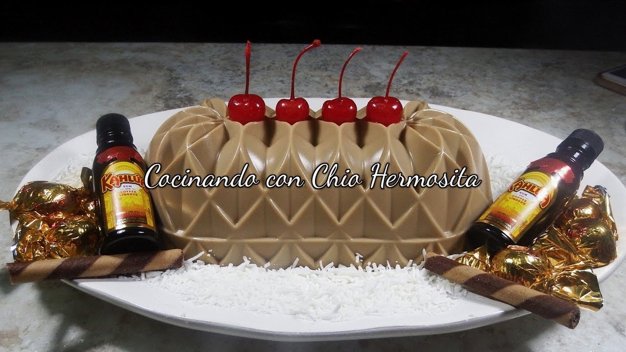 Gelatina de Licor de Kahlua con cafe en tres leches/para San Valentin 😍💋