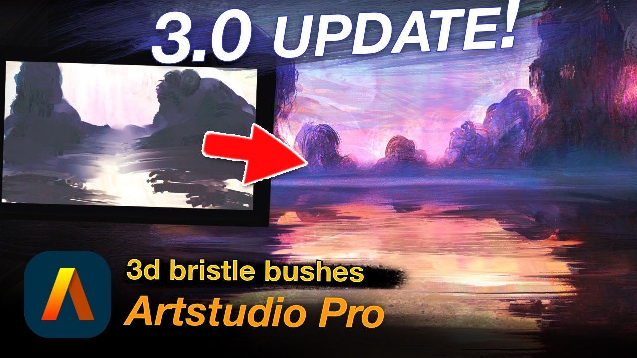 Artstudio Pro 3.0 UPDATE! 3d bristle brush + color jitter = Impressionism on iPad 🤔??