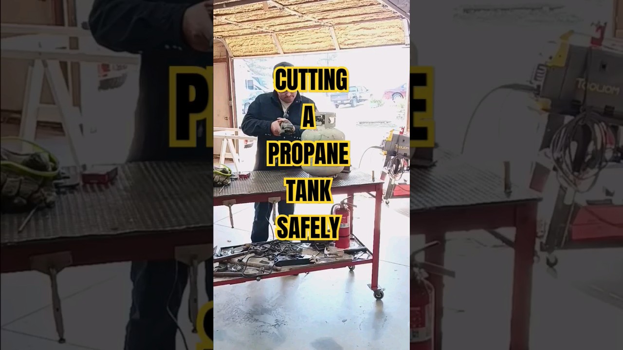 How to safely cut a propane tank. #propane #fabrication #welder #welding #migwelding #tigwelding