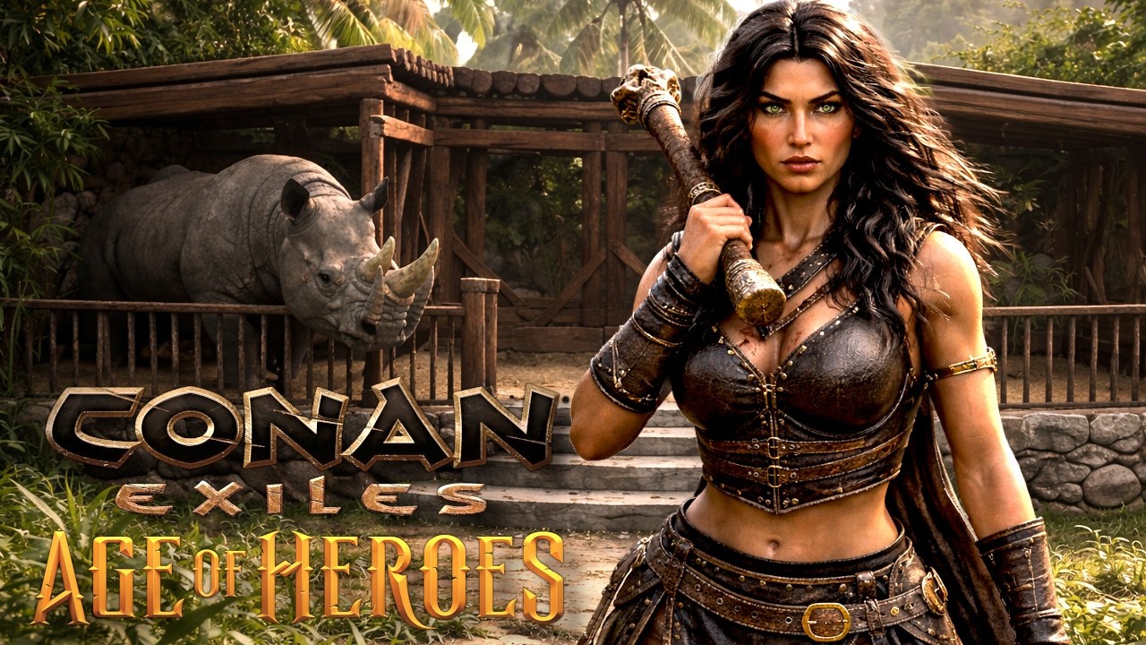 Conan Exiles – Nashorn & Pferd im Aufbau! | Age of Heroes #21