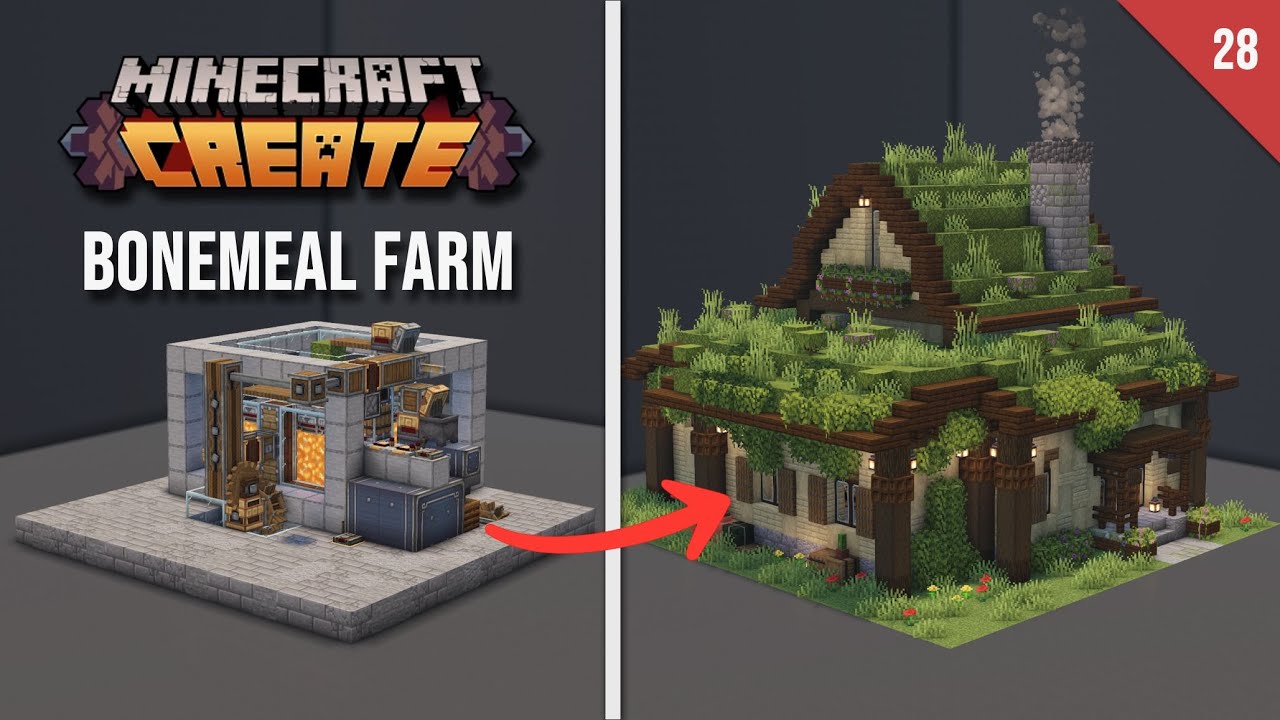 Jak stworzyć farmę mączki kostnej w trybie Create Mod &ndash; dzień 28