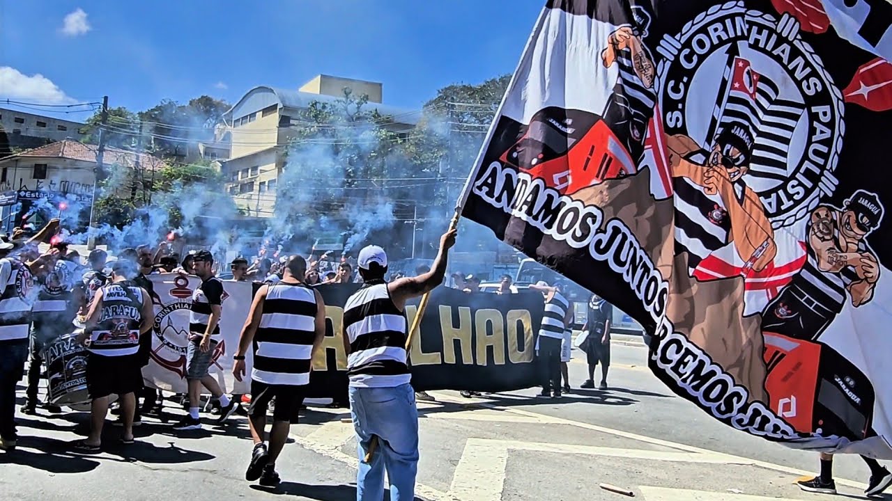 Corinthians em Movimento: Gaviões da Fiel e Pavilhão 9 Marcham em Resposta à Mancha Verde