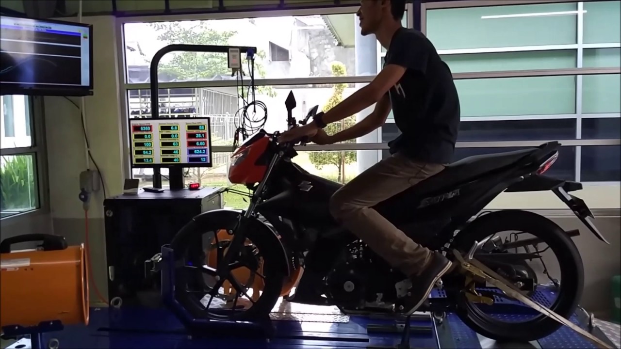 Dyno Run Suzuki Satria FU Injection BRT Ecu Juken   At Farm Tuning Mainline Dynolog Dynamometer