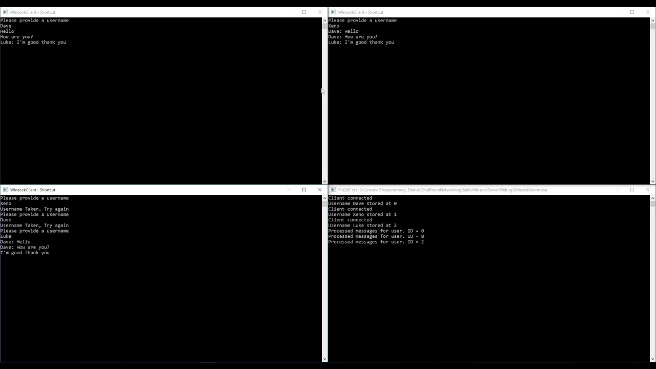 WinSock Chat Client Demo