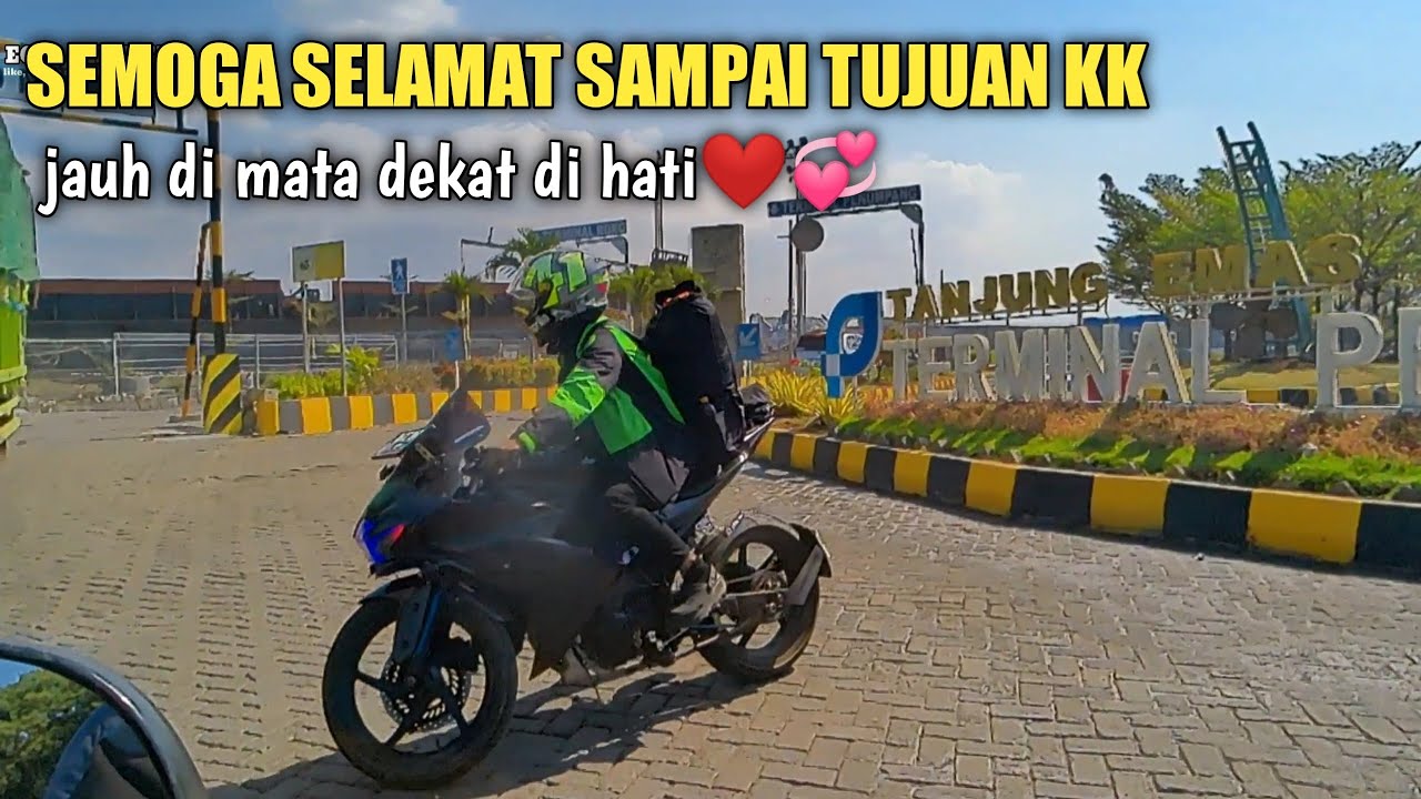 mengantar kk ke pelabuhan tanjung emas semarang