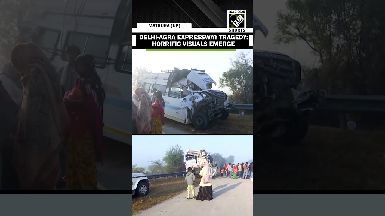 Delhi-Agra expressway bus collision: Horrific visuals emerge from tragic accident site in Mathura