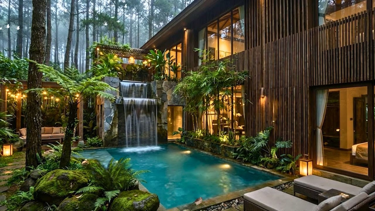 Waterfall Haven - A Contemporary Forest Retreat for Relaxation & Rejuvenation