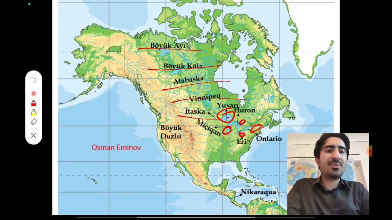 Şimali və Cənubi Amerikanın daxili suları. (Sadələşdirilmiş)