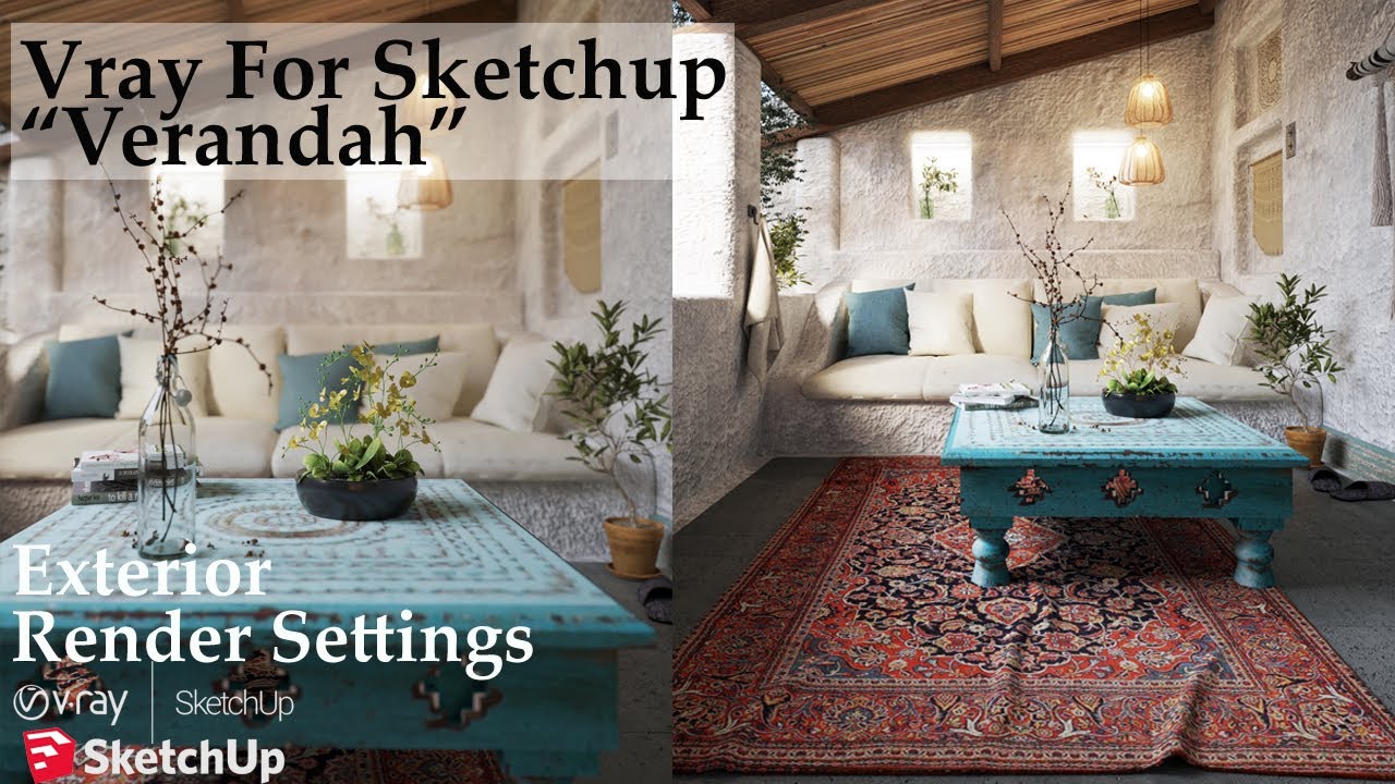 Making Of Verandah With Sketchup & Vray