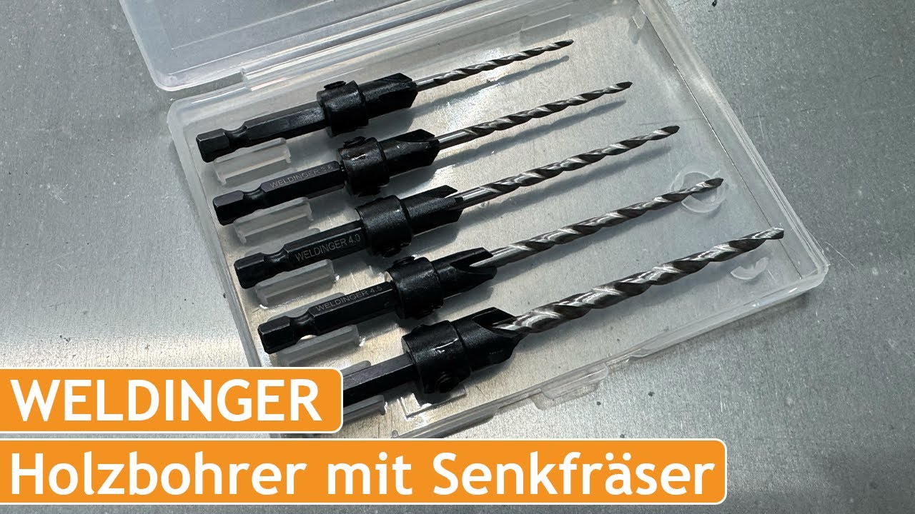 WELDINGER Holzbohrerset im Einsatz &ndash; pr&auml;zise Schraubvorbereitung mit Senkfr&auml;ser & Sechskant-Bohrern