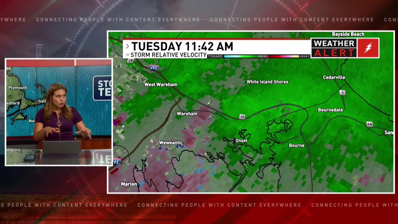 Tornado warning in Southeastern Massachusetts