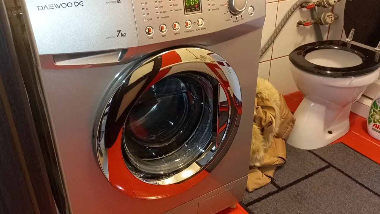 DAEWOO washing machine 1000 rpm unbalanced spin with sudslock, Crease Care and End song