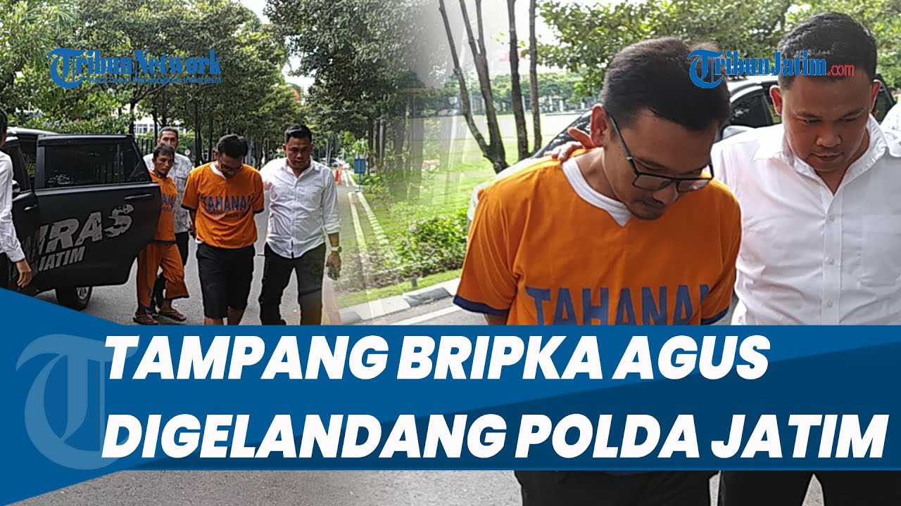 TAMPANG BRIPKA AGUS Saat Digelandang di Polda Jatim, Bunuh Adik Ipar Demi Harta