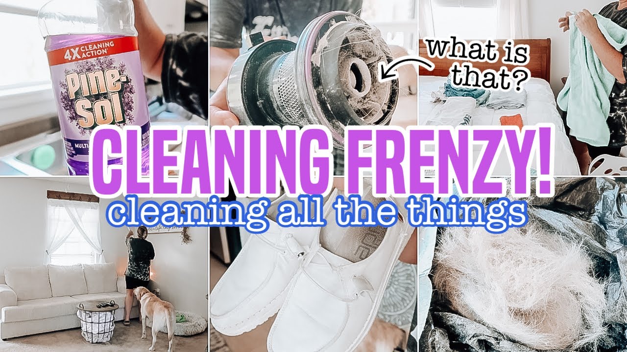 GETTING IT ALL CLEAN! LAUNDRY , MOPPING WALLS, VACUUM DEEP CLEAN & MORE!