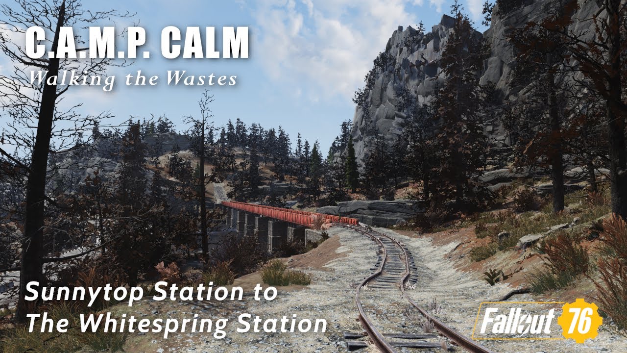Walking the Wastes - Sunnytop Station to The Whitespring Station | No Commentary | Fallout 76