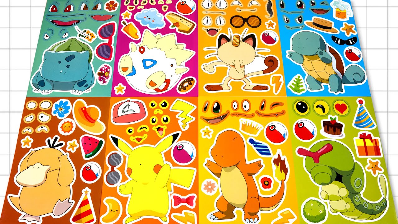POKEMON STICKER BOOK MAKEOVER ⚡🔥 | FUN ACTIVITY WITH GRENINJA, CHARIZARD & PIKACHU!