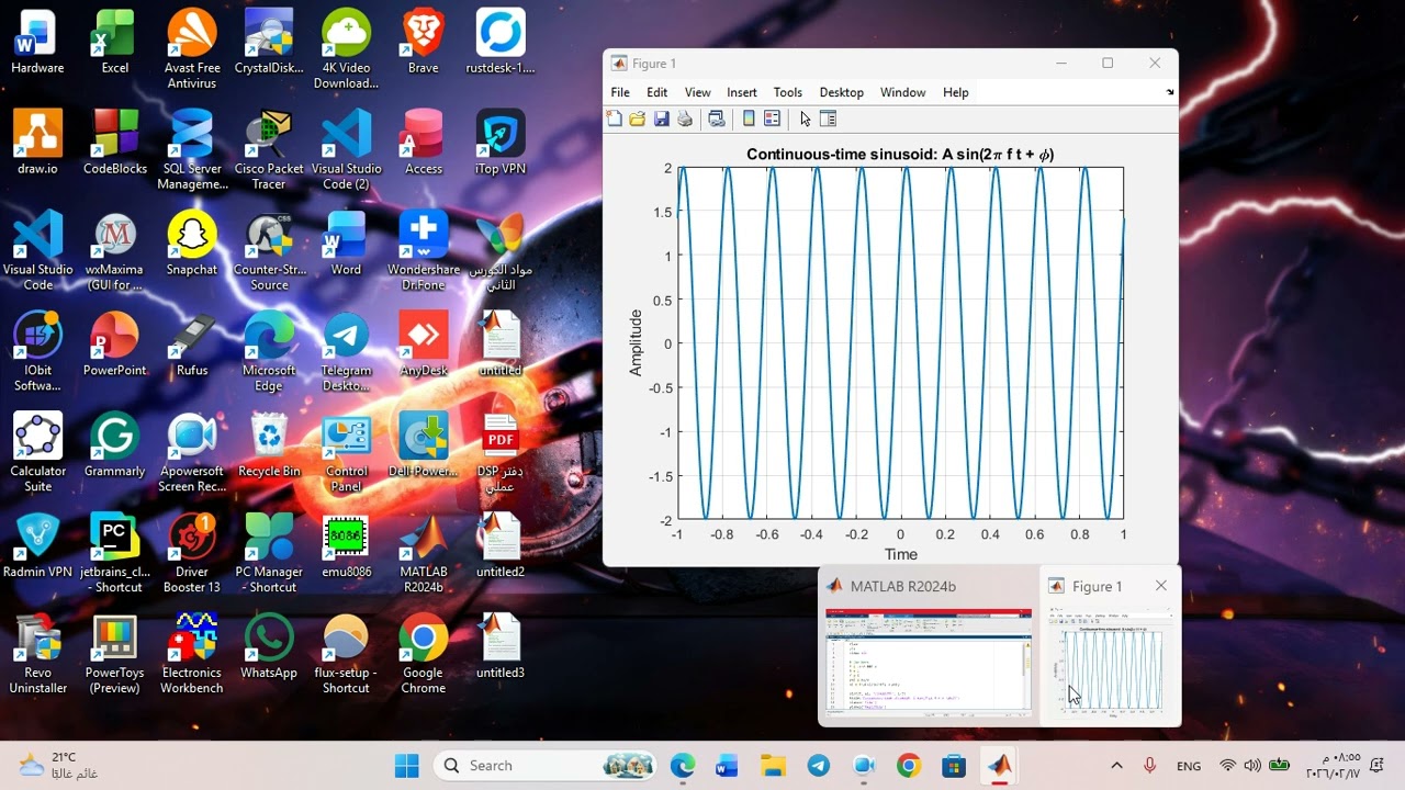 شرح أكواد لتوليد Continuous-Time Signals