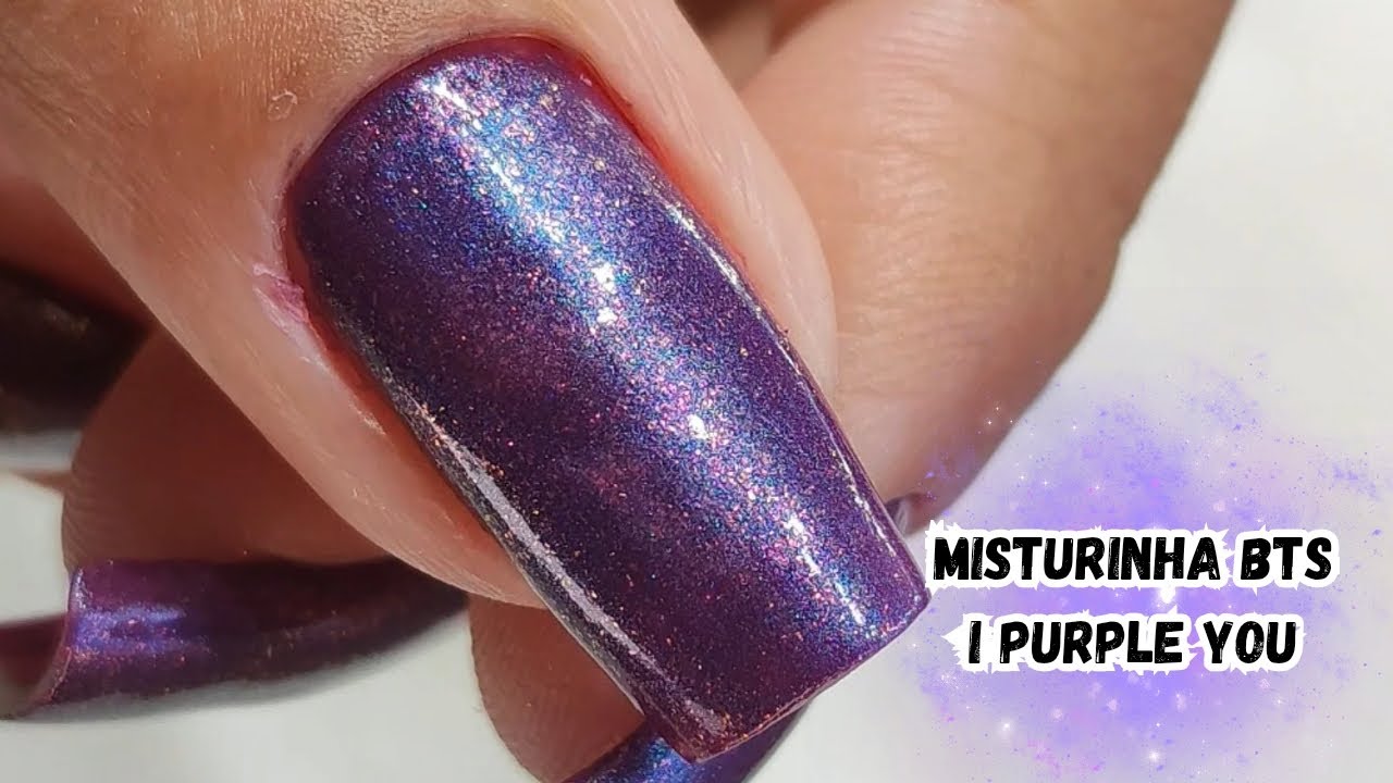 MISTURINHA DE ESMALTES BTS I PURPLE YOU TUTORIAL | KPOP NAILS 