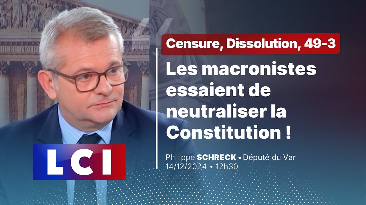 Les macronistes essaient de neutraliser la Constitution !