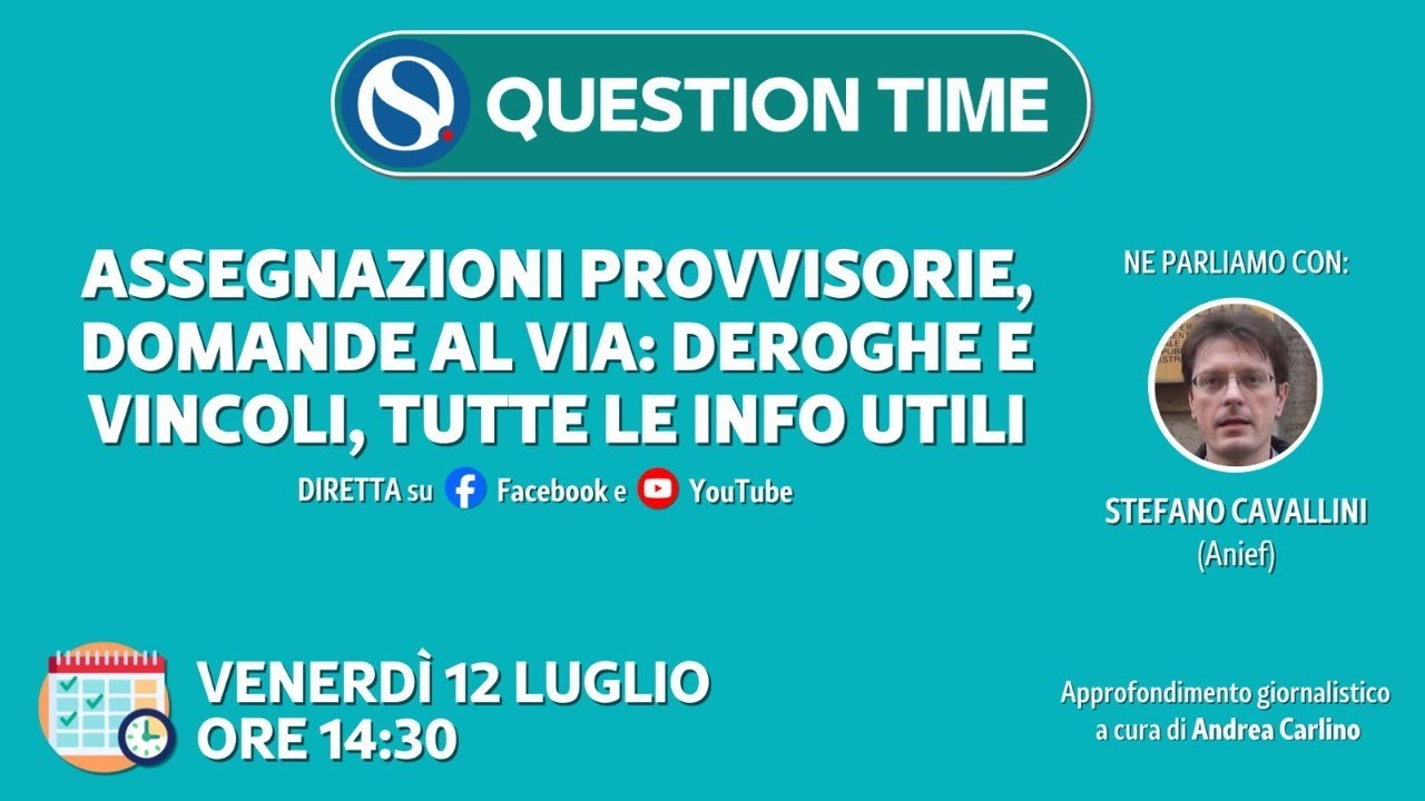 Assegnazioni provvisorie, domande al via: deroghe e vincoli, tutte le info utili.