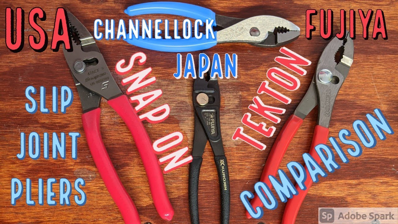 All of My Slip Joint Pliers Snap On Channellock Tekton Fujiya USA Japan Best Affordable Pliers
