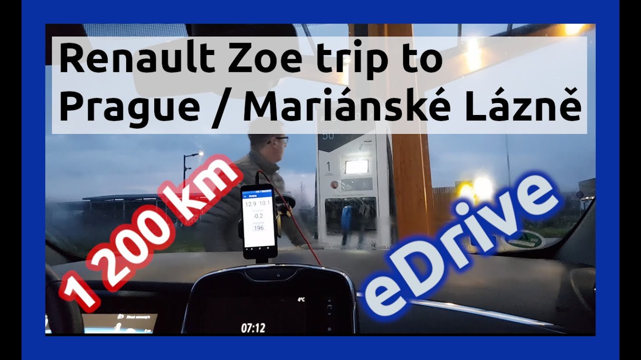 🔴 Electric car trip 1200 km Balingen to Czech Prague -2C° Marienbad and back Renault Zoe eDrive 🚘⚡️