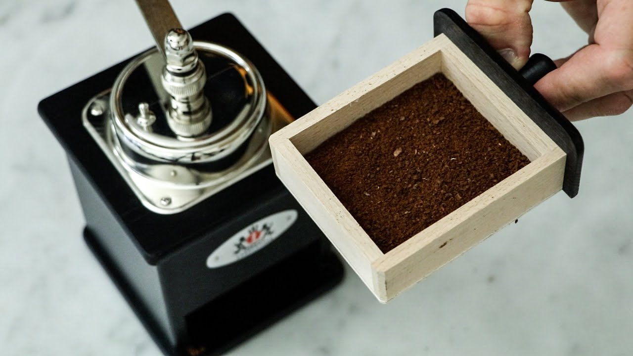 Geisha-kaffe och handvevad kvarn