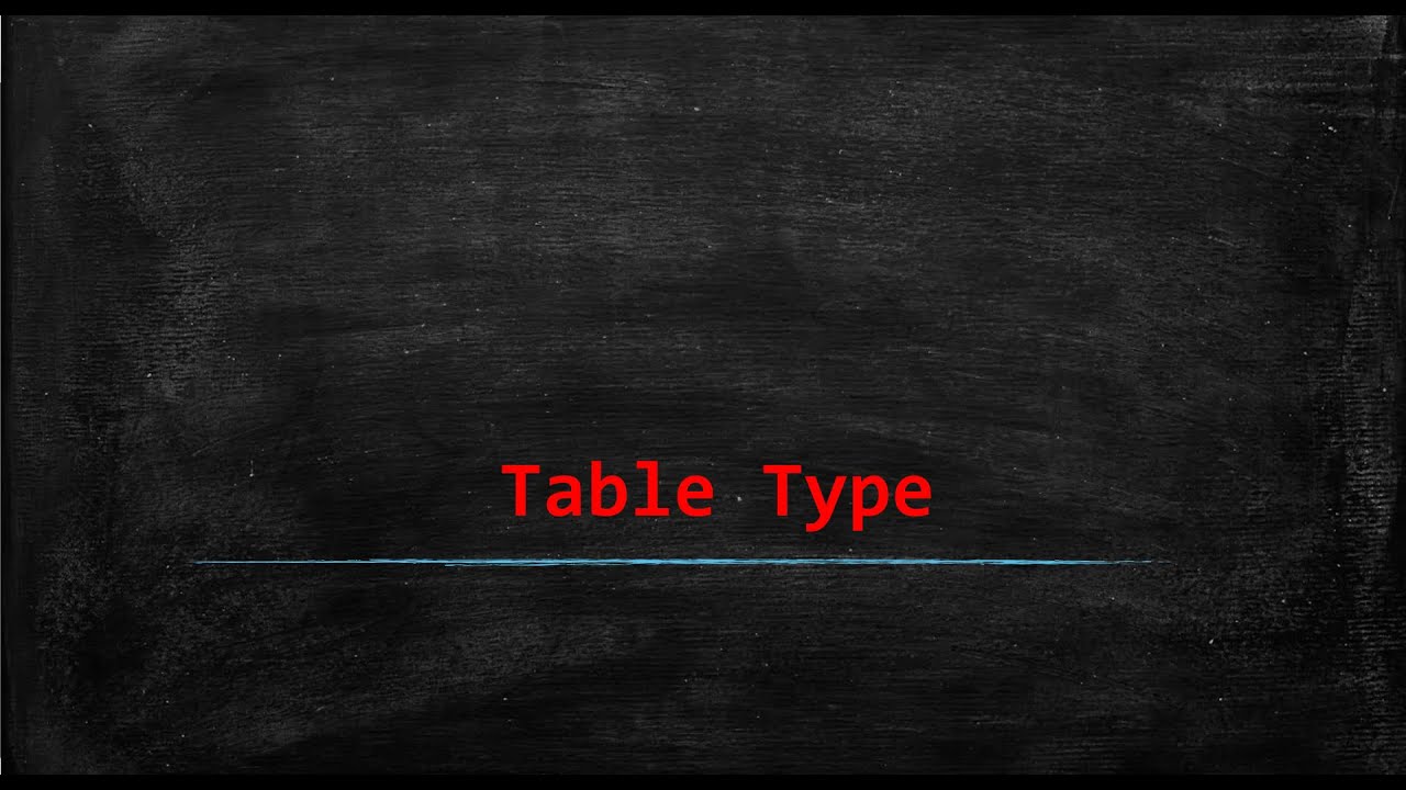 54 Table Type