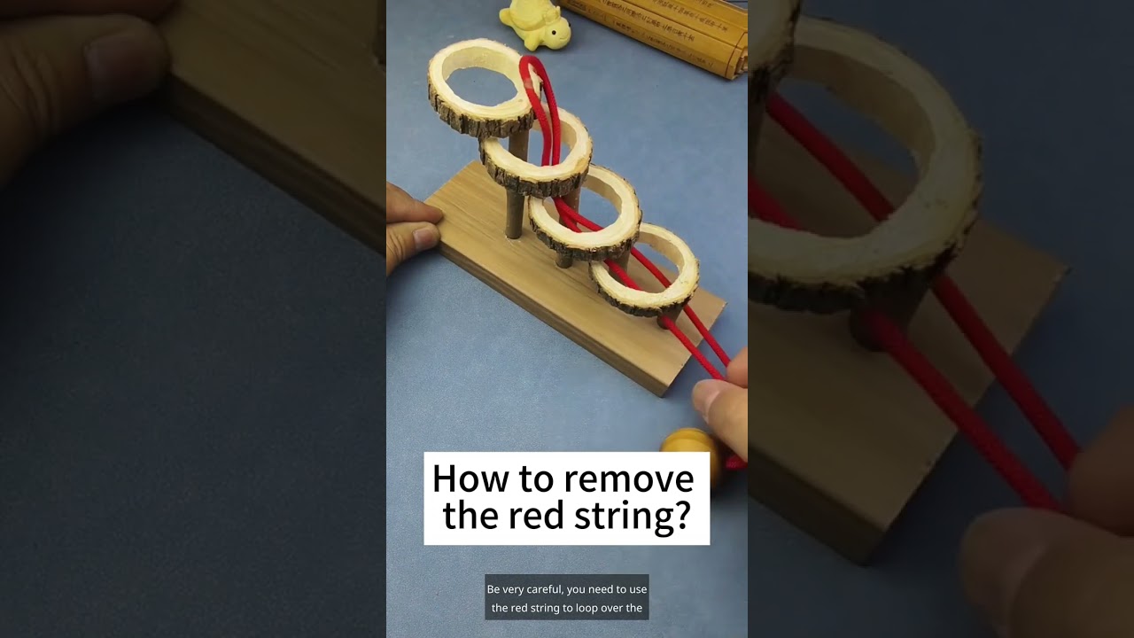 How to remove the red string?  #thinking #logic #puzzle #trick #math #maths #mathematics