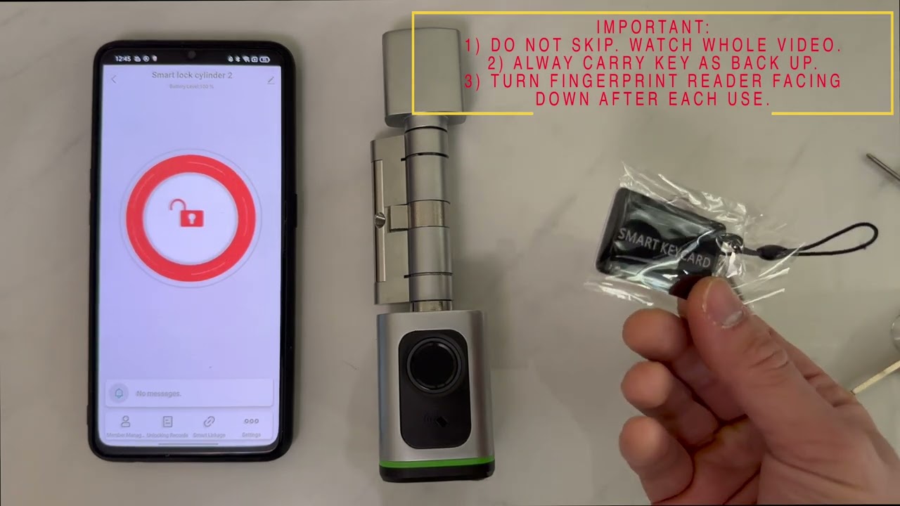 QUOYA Living- K1 Smart Euro Cylinder Door Lock- Connecting to Tuya / SmartLife App