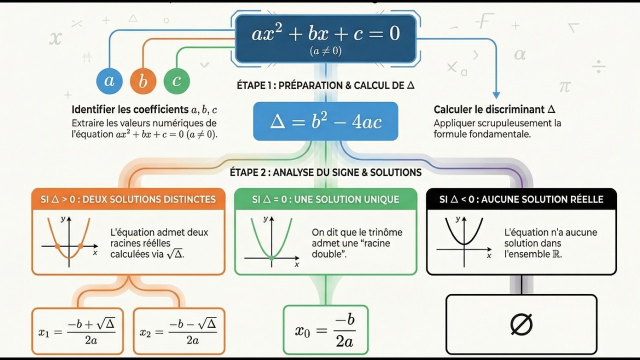 [SOLVE AI] - Second Degré : Maîtriser le Discriminant Δ (Guide Complet)