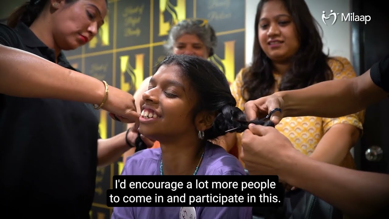 Cancer Hair Donation Drive by Milaap & Indian Cancer Society Bangalore